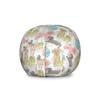 Ambesonne Dogs Storage Toy Bag Chair, Pattern with Little Purebred Puppy Dogs Bichon Pug Spitz Dachshund Poodle Shih Tzu, Stuffed Animal Organizer Washable Bag, Large Size, Pink White view 1