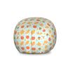Ambesonne Acorn Storage Toy Bag Chair, Flat Art Inspired Doodle Acorns Leaves Pumpkin and Apples on Raindrop Shapes Pattern, Stuffed Animal Organizer Washable Bag, Large Size, Coral Mustard view 1