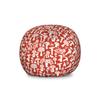 Ambesonne Mushroom Storage Toy Bag Chair, Amanita Pattern Leaves Berries Poisonous Plants Cartoon Style, Stuffed Animal Organizer Washable Bag, Large Size, Sienna White view 1