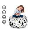 Ambesonne Penguins Storage Toy Bag Chair, Themed Cartoon Arctic Animals Holding Hands, Stuffed Animal Organizer Washable Bag, Large Size, Charcoal Grey Marigold view 2