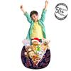 Ambesonne Coral and Navy Storage Toy Bag Chair, Continuous Pattern with Leafy Branches Abstract Bicolour Design, Stuffed Animal Organizer Washable Bag, Small Size, Blue Coral view 3