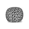 Ambesonne Cow Print Storage Toy Bag Chair, Animal Hide Pattern Spots Farm Life Cattle Camouflage Animal Skin, Stuffed Animal Organizer Washable Bag, Small Size, Charcoal White view 1