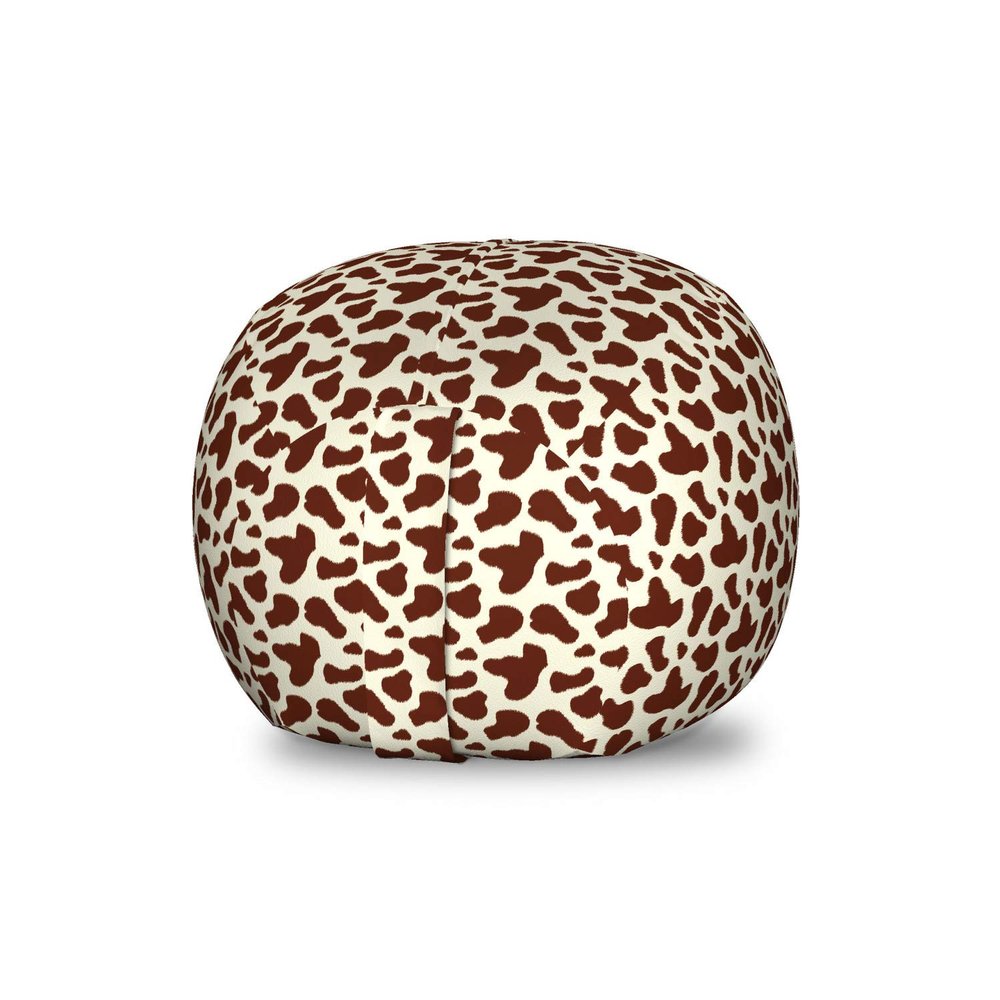 Ambesonne Cow Print Storage Toy Bag Chair, Cattle Skin with Brown Spots Agriculture Cow Oxen Hide Camouflage Pattern, Stuffed Animal Organizer Washable Bag, Small Size, Pale Yellow Brown