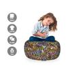 Ambesonne Hip Hop Storage Toy Bag Chair, Grafitti Style Background Ghetto Street Lifestyle Expressive Concept, Stuffed Animal Organizer Washable Bag, Small Size, Lilac Yellow view 2