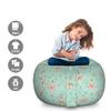Ambesonne Ballet Storage Toy Bag Chair, Ballerinas Dancing in Various Poses Fine Arts Theme Theatrical Activity, Stuffed Animal Organizer Washable Bag, Large Size, Pink Seafoam view 2
