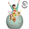 Ambesonne Ballet Storage Toy Bag Chair, Ballerinas Dancing in Various Poses Fine Arts Theme Theatrical Activity, Stuffed Animal Organizer Washable Bag, Large Size, Pink Seafoam view 3