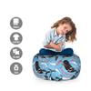 Ambesonne Narwhal Storage Toy Bag Chair, Arctic Giant Sea Mammals Orca White Whale Narwhal Sketch Ocean Fauna, Stuffed Animal Organizer Washable Bag, Small Size, Coral Black view 2