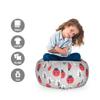 Ambesonne Ladybugs Storage Toy Bag Chair, Nature with Abstract Insects Trees and Flowers Pattern Cartoon, Stuffed Animal Organizer Washable Bag, Small Size, Coral Black view 2