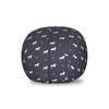 Ambesonne Horses Storage Toy Bag Chair, Animal Pattern Sublime Mustang Silhouette Wildlife Horseshoe Abstract, Stuffed Animal Organizer Washable Bag, Small Size, Purple Grey view 1