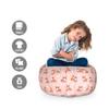 Ambesonne Dog Lover Storage Toy Bag Chair, Little Corgi Jumping Running and Standing Cartoon Hearts Background, Stuffed Animal Organizer Washable Bag, Small Size, Orange White view 2