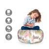 Ambesonne Dogs Storage Toy Bag Chair, Pattern with Little Purebred Puppy Dogs Bichon Pug Spitz Dachshund Poodle Shih Tzu, Stuffed Animal Organizer Washable Bag, Small Size, Pink White view 2