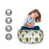 Ambesonne Turtle Storage Toy Bag Chair, Flock of Sea Turtles with Geometric Shells Childish Cartoon Style Ocean Animals, Stuffed Animal Organizer Washable Bag, Small Size, Green Yellow view 2