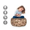 Ambesonne Funny Sloth Storage Toy Bag Chair, Whimsical Lazy Animal with Morning Coffee Poses Enjoy The Moment, Stuffed Animal Organizer Washable Bag, Small Size, Umber Beige Warm Taupe view 2