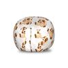Ambesonne Dog Lover Storage Toy Bag Chair, Funny Cartoon Design Pattern of an Animal Character Pet with Long Ears Print, Stuffed Animal Organizer Washable Bag, Small Size, Beige and Brown view 1