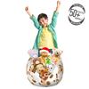 Ambesonne Dog Lover Storage Toy Bag Chair, Funny Cartoon Design Pattern of an Animal Character Pet with Long Ears Print, Stuffed Animal Organizer Washable Bag, Small Size, Beige and Brown view 3