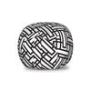 Ambesonne Black and White Storage Toy Bag Chair, Monochrome Interlocking Stripes Pattern with Modern Abstract Inspirations, Stuffed Animal Organizer Washable Bag, Small Size, White Black view 1