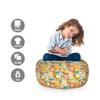 Ambesonne Funny Storage Toy Bag Chair, Many Different Polar Bears Comical Characters Funny Faces Doodle Teddy Crowd, Stuffed Animal Organizer Washable Bag, Small Size, Multicolor view 2