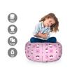 Ambesonne Ferret Storage Toy Bag Chair, Funny Cartoon Pattern of Animal with Glasses and Scarf, Stuffed Animal Organizer Washable Bag, Small Size, Pink Fuchsia view 2