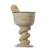 Cup of Asclepius Rod Greek God Medicine Doctor Symbol Alabaster Gold Handmade view 1