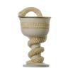 Cup of Asclepius Rod Greek God Medicine Doctor Symbol Alabaster Gold Handmade view 2