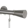 Infinette Tekno 25 Linea 1-1/8 Inch Diameter Single Traverse Window Curtain Rod Set, 48 Inch, Antique Silver view 1