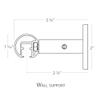 Infinette Tekno 25 Linea 1-1/8 Inch Diameter Single Traverse Window Curtain Rod Set, 48 Inch, Antique Silver view 3