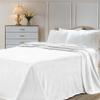 BLUENILEMILLS Braham Fleece Blanket, Microfiber, Chic, Warm, Restful, Deep Sleep, Wrinkle-Resistant, Fade-Resistant, Polka Dots, White, Throw view 1