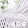 BLUENILEMILLS Braham Fleece Blanket, Microfiber, Chic, Warm, Restful, Deep Sleep, Wrinkle-Resistant, Fade-Resistant, Polka Dots, White, Throw view 3