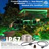 WYZworks 108LEDs 10ft LED Outside Rope Lights, Outdoor ETL Certified Waterproof Permanent 360 Degree Light Emitting, Flexible Tube, Connectable, Christmas Palm Tree Exterior Landscape, Green view 2