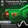 WYZworks 108LEDs 10ft LED Outside Rope Lights, Outdoor ETL Certified Waterproof Permanent 360 Degree Light Emitting, Flexible Tube, Connectable, Christmas Palm Tree Exterior Landscape, Green view 3