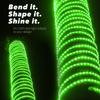 WYZworks 108LEDs 10ft LED Outside Rope Lights, Outdoor ETL Certified Waterproof Permanent 360 Degree Light Emitting, Flexible Tube, Connectable, Christmas Palm Tree Exterior Landscape, Green view 4