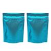 QQ Studio Pack of 100 Matte/Glossy Color Stand-Up Foil Resealable Zipper Pouches (6.3" x 8.6", Matte Blue) view 1