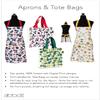 Abbott Collection 56-TB-AB-02 Bee with Crown Tote Bag-15x16 L, 15x16 inches L, Natural/Yellow/Black view 3