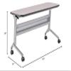 Safco Flip-N-Go 18 x 60 Rectangular Training Table, LPL view 2