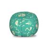 Lunarable Dinosaur Party Storage Toy Bag Chair, Skeleton Fossil Animal Dino Bones Tyrannosaurus Skull Sci Fi Pattern, Stuffed Animal Organizer Washable Bag, Small Size, Sea Green Cream view 1