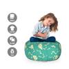 Lunarable Dinosaur Party Storage Toy Bag Chair, Skeleton Fossil Animal Dino Bones Tyrannosaurus Skull Sci Fi Pattern, Stuffed Animal Organizer Washable Bag, Small Size, Sea Green Cream view 2