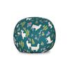 Lunarable Alpaca Storage Toy Bag Chair, Wildlife Themed Pattern with Succulents and Alpacas Floral Plantation Abstract, Stuffed Animal Organizer Washable Bag, Large Size, Green Pink view 1