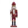 Home and Holiday Shops Red King with Scepter Wood Christmas Nutcracker 15 Inch Decoration New view 1