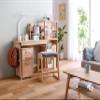 Koizumi Faliss FLC-802MOGY FLC-802MOGY Milky Oak Gray Natural Learning Study Chair Bench Size (W x D x H): 19.1 x 15.7 x 20.5 inches (48.5 x 40 x 52 cm) view 2