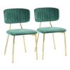 LumiSource Bouton Chair, Upholstered Dining Chairs, Contemporary Dining Chair, Kitchen Chairs for Dining Table, Dining Chairs Set of 2 view 1