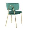 LumiSource Bouton Chair, Upholstered Dining Chairs, Contemporary Dining Chair, Kitchen Chairs for Dining Table, Dining Chairs Set of 2 view 4