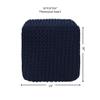 REDEARTH Square Hand Knitted Pouf - Foot Stool Ottoman Coffee Table - Cotton Cord Boho Pouffe - Poof Accent Footrest for Living Room - Bedroom - Library (16" x 16" x 16") - Navy Blue view 3