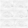 12 Pc Mix Spanish Style White and Silver Glitter Floral Pattern Folding Fan for Wedding Party Decor/Sweet 15 favors/Dancing Hand Fan/Table Setting/Wall Decoration/Out Door Wedding/Wedding Gift view 1