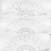 12 Pc Mix Spanish Style White and Silver Glitter Floral Pattern Folding Fan for Wedding Party Decor/Sweet 15 favors/Dancing Hand Fan/Table Setting/Wall Decoration/Out Door Wedding/Wedding Gift view 2