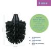 Kela La Brosse Replacement Toilet Brush Head, Black, 12.5 cm, 8 cm Diameter view 3