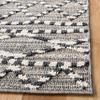 SAFAVIEH Global Collection Area Rug - 6'7" Square, Grey & Ivory, Non-Shedding & Easy Cleaning, Ideal for Living Room, Bedroom, Office, Dining Space (GLB879F) view 3