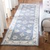 SAFAVIEH Micro-Loop Collection Runner Rug - 2'3" x 7', Blue & Ivory, Handmade Wool, Ideal for High Traffic Areas in Living Room, Bedroom (MLP536M) view 1