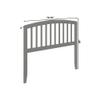 AFI Richmond Full Size Headboard with Attachable Charger in Grey view 3
