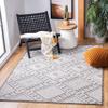 SAFAVIEH Global Collection Area Rug - 6'7" Square, Grey & Ivory, Non-Shedding & Easy Cleaning, Ideal for Living Room, Bedroom, Office, Dining Space (GLB813F) view 1