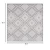 SAFAVIEH Global Collection Area Rug - 6'7" Square, Grey & Ivory, Non-Shedding & Easy Cleaning, Ideal for Living Room, Bedroom, Office, Dining Space (GLB813F) view 2